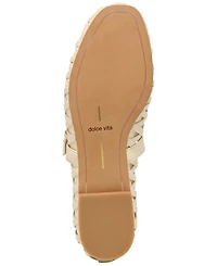 Dolce Vita Women's Bodey Woven Round Toe Mary Jane Flats