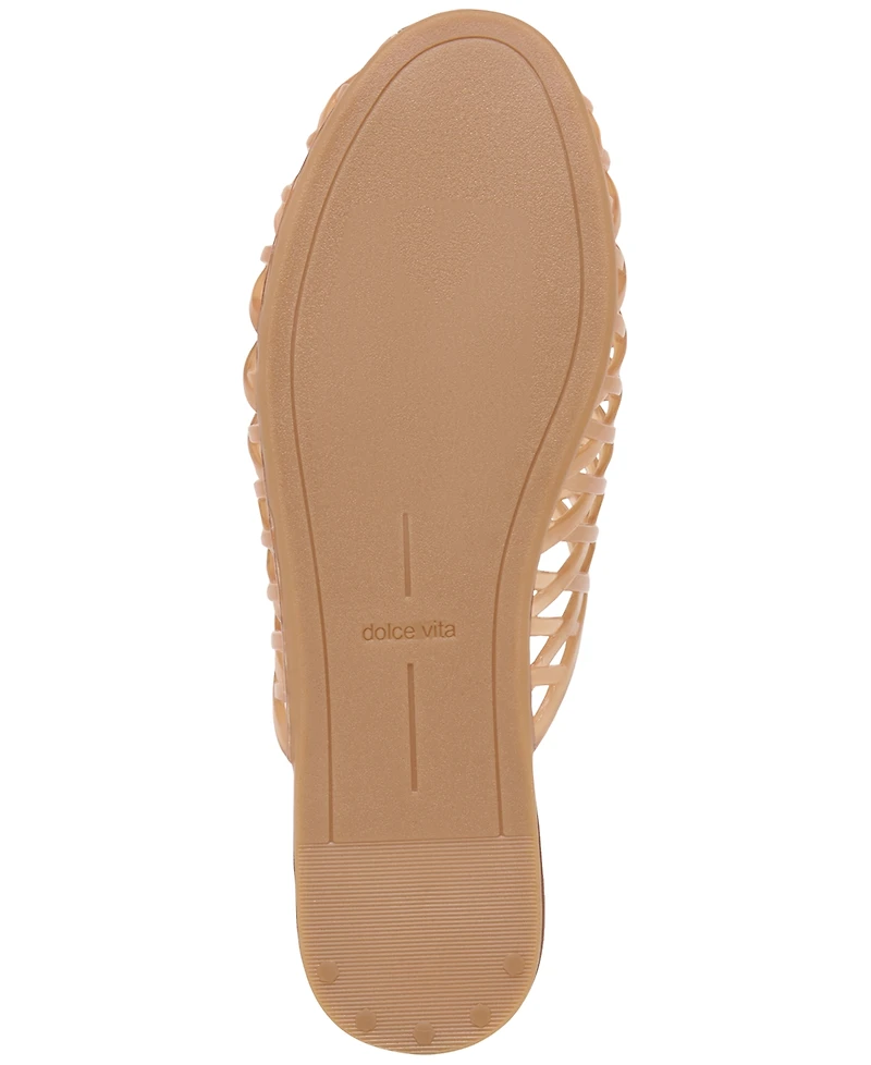 Dolce Vita Women's Ginna Caged Slip-On Jelly Mule Flats