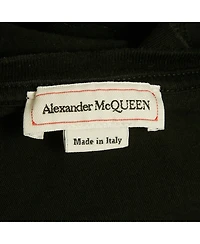 Pre-Owned Alexander Mcqueen Men's Black Graffiti Logo Printed Cotton T-Shirt