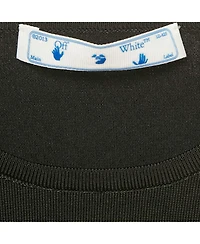 Pre-Owned Off-White Women's Black Rib Knit Back Open Fitted Top