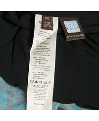 Pre-Owned Roberto Cavalli Women's Black/blue Printed Jersey Mini Dress