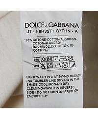 Pre-Owned Dolce & Gabbana Women's White Floral Print Jersey T-Shirt