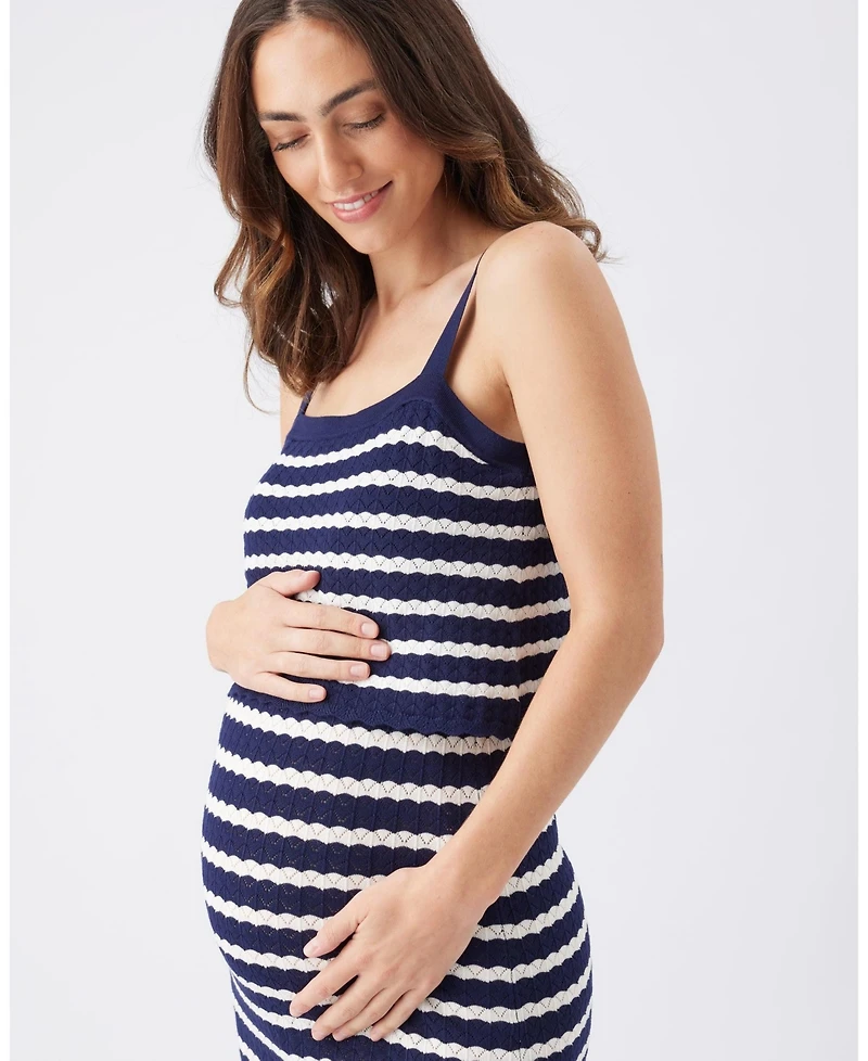 Ripe Maternity Pointelle Knit Nursing Dress