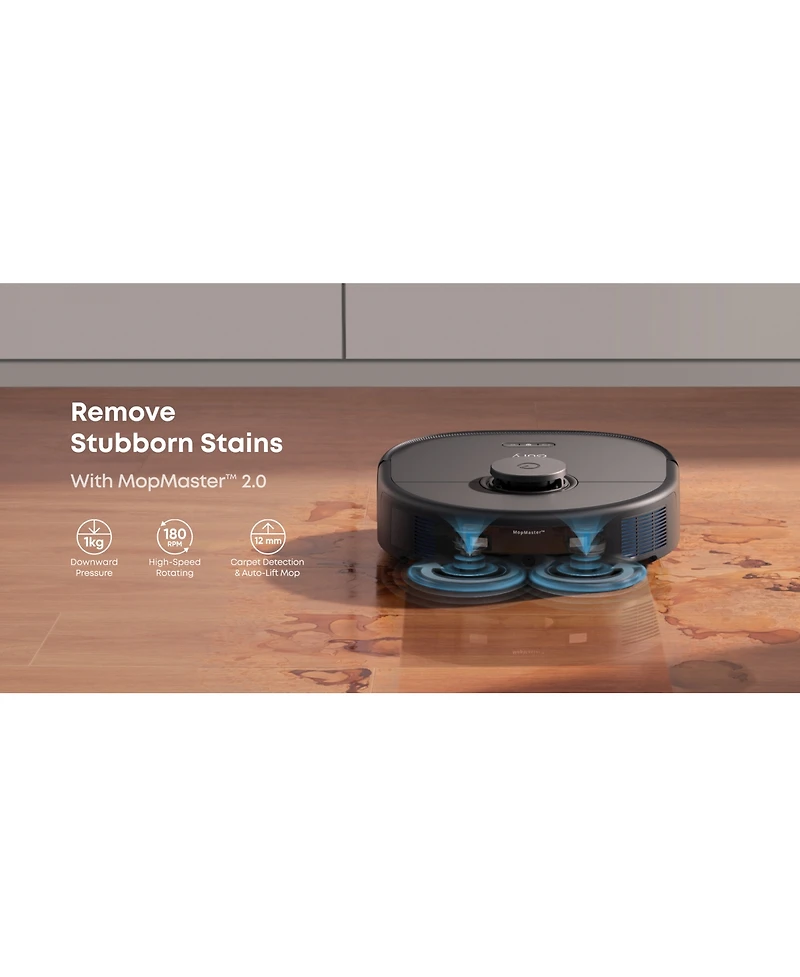 eufy X10 Pro Omni Robot Vacuum and Mop Combo, 8,000 Pa Suction, + Official Floor Cleaning Solutions (2 Bottles