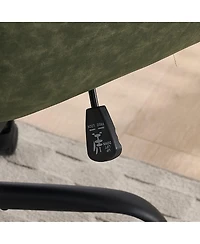 Streamdale Furniture Streamdale Office chair, Black Pu leather, adjustable height, green