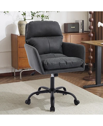 Streamdale Furniture Streamdale Office chair, Pu leather, adjustable height, Black