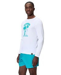 Speedo Men's Long-Sleeve Graphic Print Swim T-Shirt