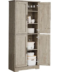 gaomon 70" Tall Kitchen Pantry Cabinet with Doors and Adjustable Shelves, Freestanding Storage Cabinet, Grey