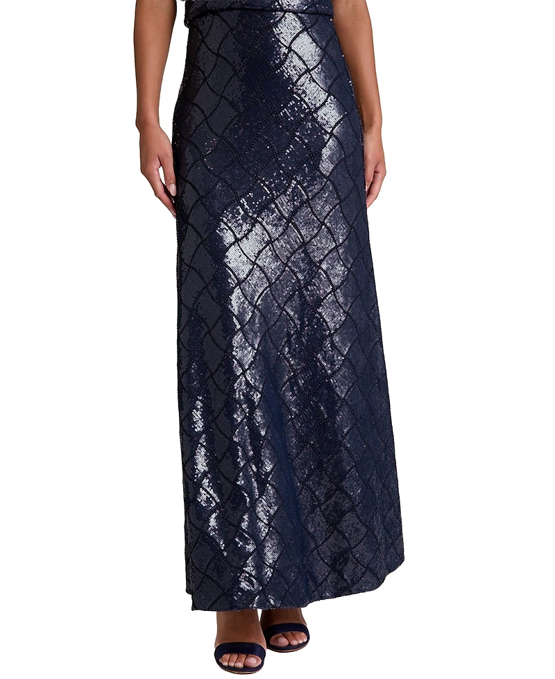 Muse Women's Sequin A-Line Maxi Skirt