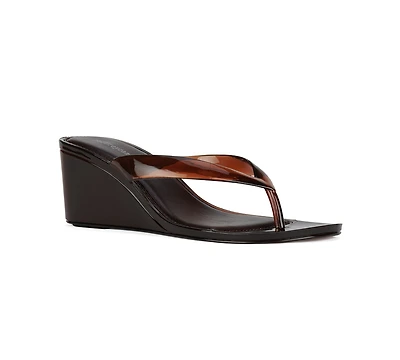 Jeffrey Campbell Women's Gigabyte Jelly Thong Wedge Sandals