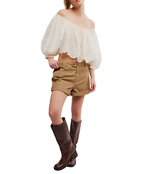 Free People Women's Sakura Rolled Leg Cargo Shorts