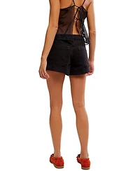 Free People Women's Cali Cuffed Mid Rise Shorts