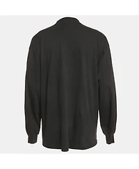 Pre-Owned Balenciaga Men's Unisex Black Brand Website Embroidered Cotton Distressed Sweatshirt