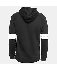 Pre-Owned Givenchy Men's Black Logo Print Cotton Hooded Sweatshirt