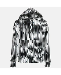 Pre-Owned Moschino Men's Couture Black/white Logo Print Hoodie