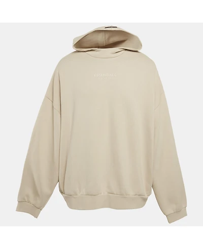 Pre-Owned Fear Of God Men's Essentials Logo Print Cotton Hoodie