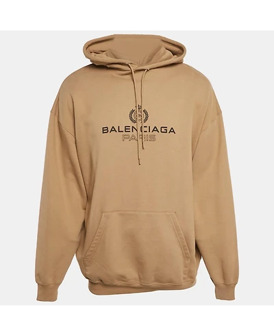 Pre-Owned Balenciaga Men's Brown Cotton Oversized Hoodie