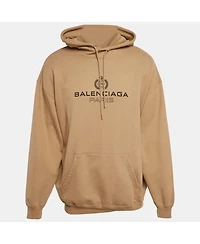 Pre-Owned Balenciaga Men's Brown Cotton Oversized Hoodie