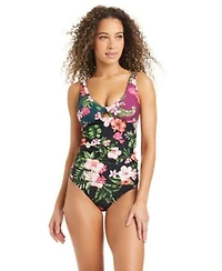 Bar Iii Womens Tropical Heat Twist Shirred Tankini Swim Top Tab Side Hipster Swim Bottoms Macys Exclusive