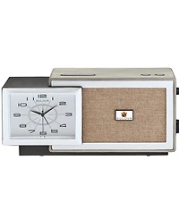 Bulova Clocks Precision Tone Silver Clock Radio