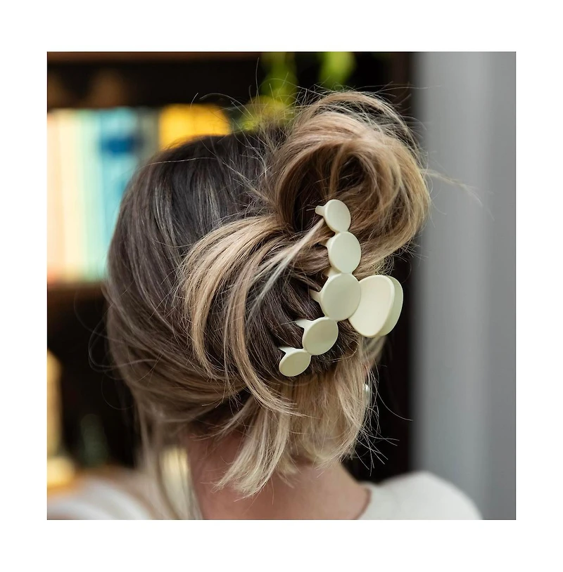 Headbands of Hope Women's Matte Dot Claw Clip - Cream