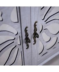 Streamdale Furniture Elegant sideboard with 2 acrylic mirrored doors, laminate & Mdf