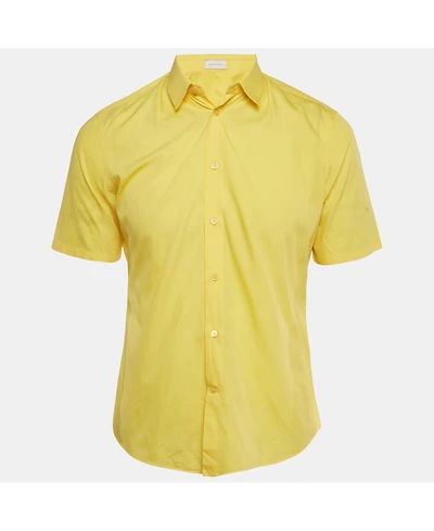Pre-Owned Balenciaga Men's Yellow Cotton Short Sleeve Shirt