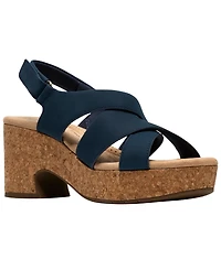Clarks Women's Nerisa Grace Round Toe Wedge Sandals
