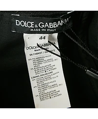 Pre-Owned Dolce & Gabbana Women's Black Stretch Crepe And Satin Pencil Skirt