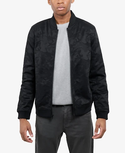 Xray Men's Jacquarded Camouflage Bomber Jacket