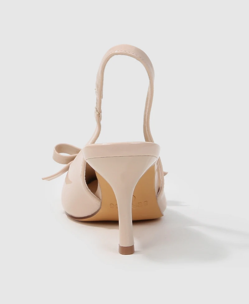 Berness women's Danika Slingback Pumps with Bow Detail