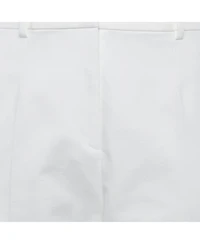 Pre-Owned Emilio Pucci Women's White Taffeta Trousers