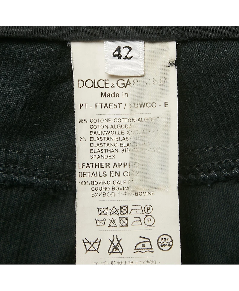 Pre-Owned Dolce & Gabbana Women's Black Corduroy Slim Fit Jeans