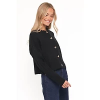 Petal and Pup Women's Loulani Heart Button Cardigan