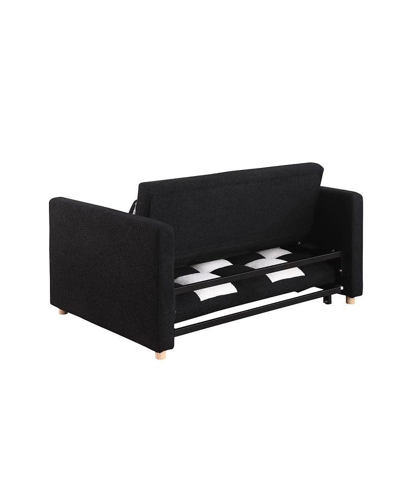 Streamdale Furniture 3-in-1 Sleeper Sofa Couch Bed, Small Teddy Convertible Loveseat Futon