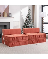 Streamdale Furniture Orange Folding Sofa, Futon Sleeper Chair, Convertible Chair & Mattress