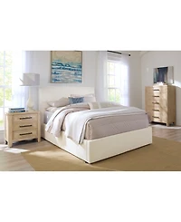 Marcel 77" Upholstered Flanged Seam Queen Bed