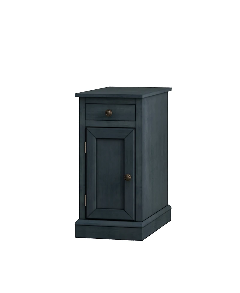 Streamdale Furniture Antique Blue Solid Wood Veneer Traditional Accent Table, 11.75 x 21.75 x 24.25 in