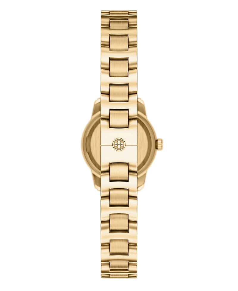 Tory Burch Women's The Miller Round Mini Quartz Two-Hand Gold Stainless Steel Watch, 22mm