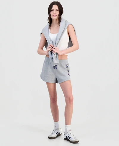 Love Tribe Juniors' Hello Kitty Sailor Friends High-Rise Graphic Fleece Shorts