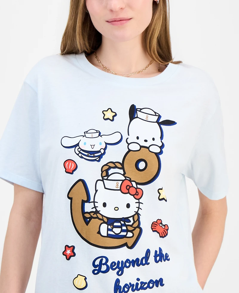 Love Tribe Juniors' Hello Kitty & Friends Anchor Graphic T-Shirt