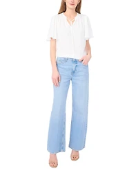 Vince Camuto Women's Tie Neck Short-Sleeve Blouse