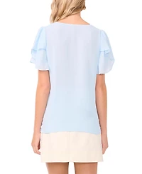 Vince Camuto Women's V-neck Tulip Sleeve Blouse