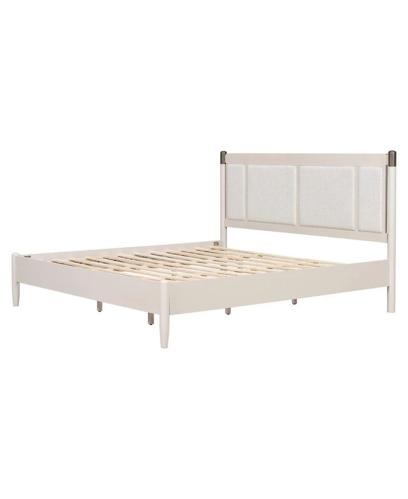 Streamdale Furniture Solid Wood King Bed, No Box Spring Needed