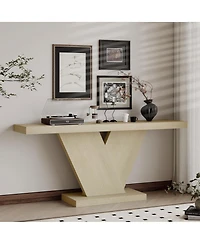 Streamdale Furniture Modern X-Leg Console Table with Solid Wood Veneer