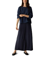 Eileen Fisher Women's Round Neck Boxy Top