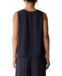 Eileen Fisher Women's Round Neck Short Shell Top