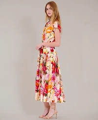 julia jordan Women's Collared Self-Tie Shirt Dress