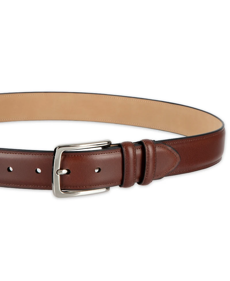 Club Room Men's Luxury Drop Edge Stitched Leather Belt, Macy's Exclusive