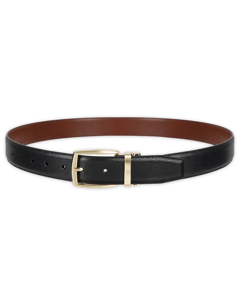 Club Room Men's Luxury 2-In-1 Reversible Pebbled Leather Belt, Macy's Exclusive